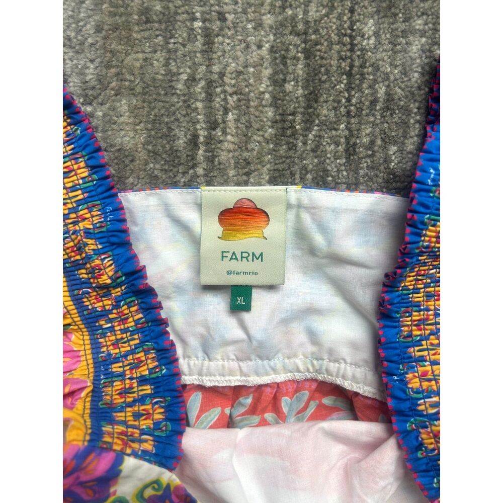 FARM Rio White Multicolor Parrot & Floral Ruffle Mini Dress - Picture 4 of 11